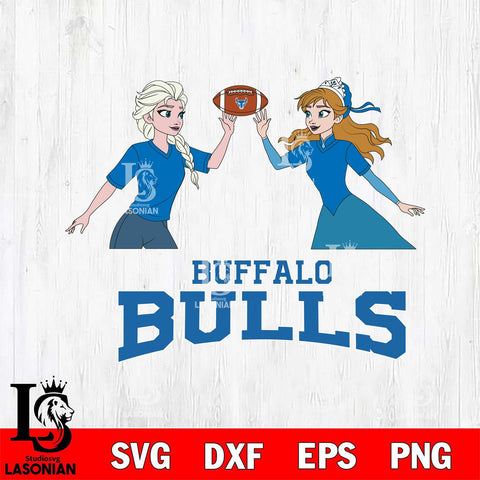 Buffalo Bulls Elsa & Anna Football Cricut,Christmas SVG DXF EPS PNG FILE, NCAA Digital Download,Instant Download, Silhouette