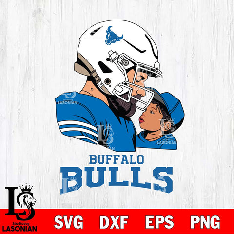Buffalo Bulls Father And Child Rugby SVG DXF EPS PNG FILE,NCAA SVG, Father day Digital Download,Instant Download, Silhouette