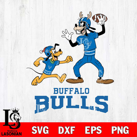 Buffalo Bulls Goofy & Pluto Football Cricut,Christmas SVG DXF EPS PNG FILE, NCAA Digital Download,Instant Download, Silhouette