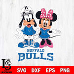 Buffalo Bulls Goofy and Minnie mouse Football SVG DXF EPS PNG FILE,NCAA svg ,Football Digital Download,Instant Download, Silhouette