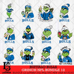 Buffalo Bulls Grinch NCAA Bundle 12 SVG Eps Dxf Png File, Digital Download, Instant Download