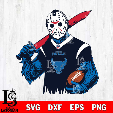 Buffalo Bulls Jason Voorhees Horror 11 Svg Eps Dxf Png File, NCAA svg, Digital Download, Instant Download