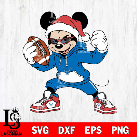 Buffalo Bulls Mickey Cool Football Christmas File Cut, NCAA SVG DXF EPS PNG FILE, Digital Download , Criucut , Silhouette
