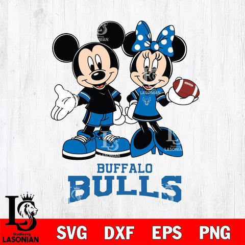 Buffalo Bulls Mickey Minnie Football Svg Eps Dxf Png File, NCAA svg , Digital Download , Instant Download, Cricut File