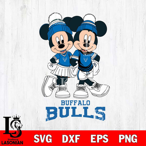 Buffalo Bulls Mickey Minnie Valentine Football Svg Eps Dxf Png File, NCAA svg , Digital Download , Instant Download, Cricut File