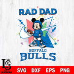 Buffalo Bulls Mickey Wearing Hoodie Rad Dad SVG DXF EPS PNG FILE, NCAA File Cut,Digital Download,Instant Download