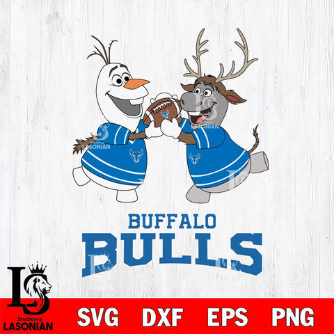 Buffalo Bulls Olaf & Sven Football Cricut,Christmas SVG DXF EPS PNG FILE, NCAA Digital Download,Instant Download, Silhouette