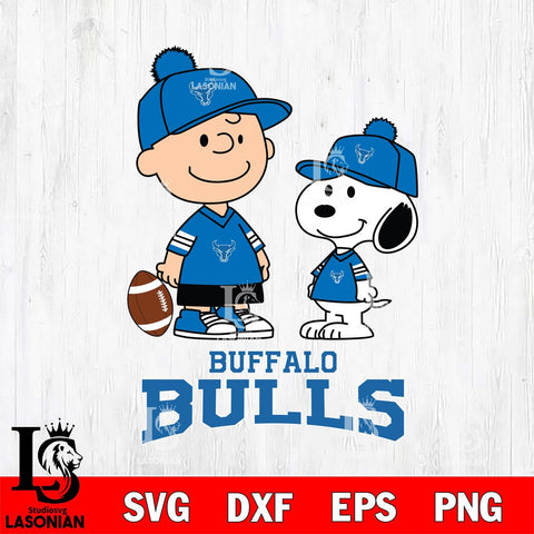 Buffalo Bulls Peanuts Snoopy Friends Football SVG DXF EPS PNG FILE,Snoopy File Cut, NCAA Digital Download,Instant Download,Christmas Silhouette