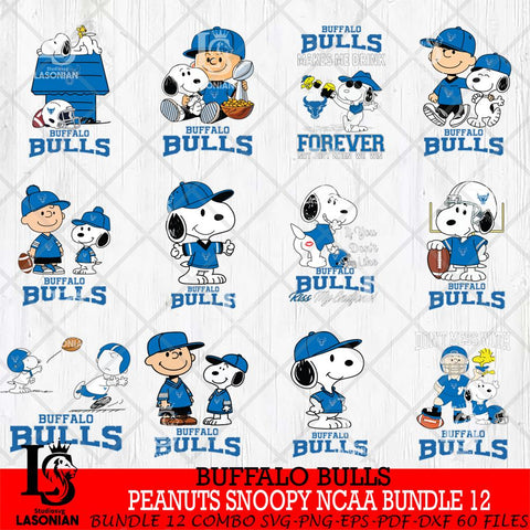 Buffalo Bulls Peanuts Snoopy Player NCAA Bundle 12 SVG DXF EPS PNG FILE,Snoopy File Cut, bundle NCAA Digital Download,Instant Download, Silhouette