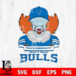 Buffalo Bulls Pennywise Horror Sport 2 Svg Eps Dxf Png File, Digital Download