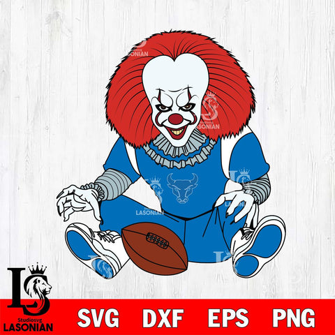 Buffalo Bulls Pennywise Horror Sport 6 Svg Eps Dxf Png File, Digital Download