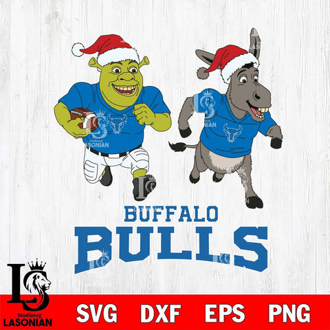 Buffalo Bulls Shrek and Donkey Football Cricut,Christmas SVG DXF EPS PNG FILE, NCAA Digital Download,Instant Download, Silhouette