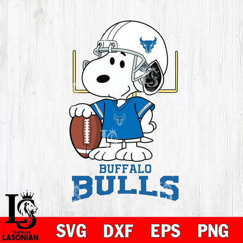 Buffalo Bulls Snoopy Player Football SVG DXF EPS PNG FILE,Snoopy File Cut, NCAA Digital Download,Instant Download,Christmas Silhouette
