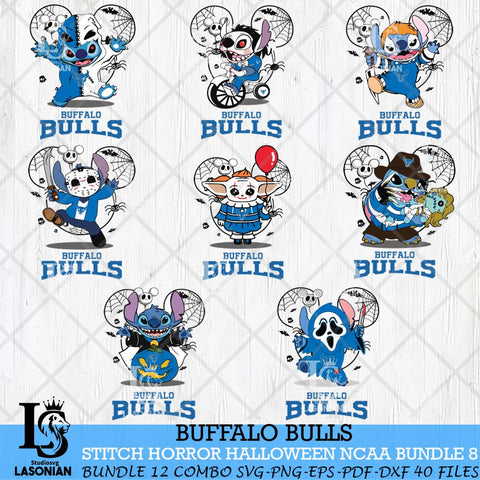 Buffalo Bulls Stitch Horror Halloween Bundle NCAA Svg Eps Dxf Png File, Digital Download, Instant Download