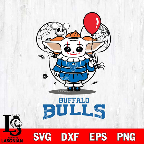 Buffalo Bulls Stitch Pennywise Halloween Svg Eps Dxf Png File, Digital Download, Instant Download