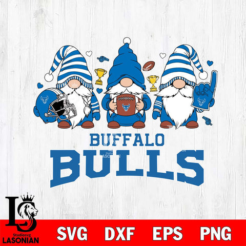 Buffalo Bulls Three Gnome File Cut, NCAA SVG, Digital Download , Criucut , Silhouette