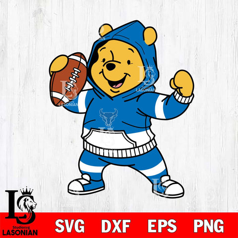 Buffalo Bulls Winnie The Pooh Disney Football Christmas File Cut, NCAA SVG DXF EPS PNG FILE, Digital Download , Criucut , Silhouette