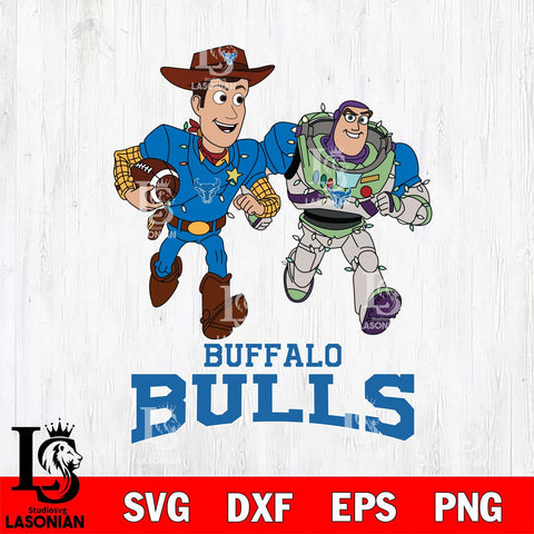 Buffalo Bulls Woody & Buzz Lightyear Football Cricut,Christmas SVG DXF EPS PNG FILE, NCAA Digital Download,Instant Download, Silhouette