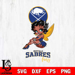Buffalo Sabres Beauty Black Fairy Betty Boop, Svg Eps Dxf Png File, Digital Download