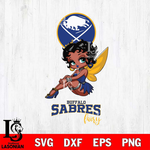 Buffalo Sabres Beauty Black Fairy Betty Boop, Svg Eps Dxf Png File, Digital Download