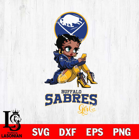 Buffalo Sabres Beauty Black Fan Girl Football, Svg Eps Dxf Png File, Digital Download