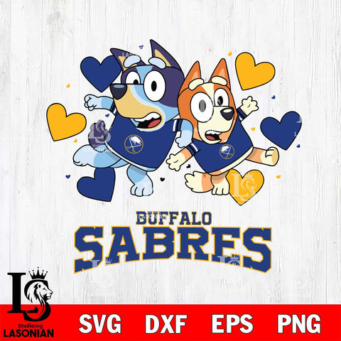 Buffalo Sabres Bluey & Bingo 10 Svg Eps Dxf Png File, NHL svg, Digital Download, Instant Download