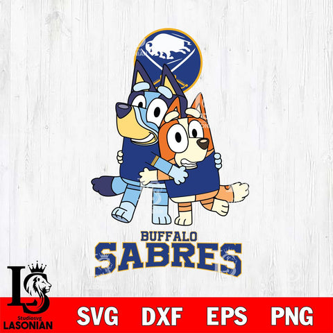 Buffalo Sabres Bluey & Bingo 12 Svg Eps Dxf Png File, NHL svg, Digital Download, Instant Download