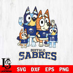 Buffalo Sabres Bluey & Bingo 14 Svg Eps Dxf Png File, NHL svg, Digital Download, Instant Download