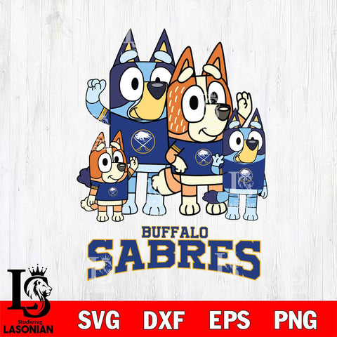 Buffalo Sabres Bluey & Bingo 14 Svg Eps Dxf Png File, NHL svg, Digital Download, Instant Download