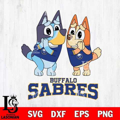 Buffalo Sabres Bluey & Bingo 15 Svg Eps Dxf Png File, NHL svg, Digital Download, Instant Download