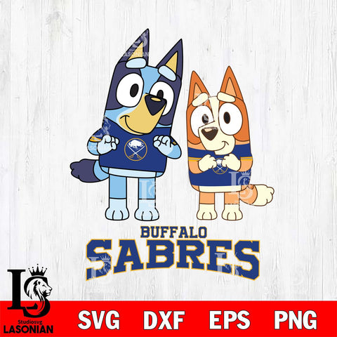 Buffalo Sabres Bluey & Bingo 6 Svg Eps Dxf Png File, NHL svg, Digital Download, Instant Download
