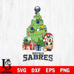 Buffalo Sabres Bluey Chilli Christmas Tree Svg Eps Dxf Png File, Digital Download