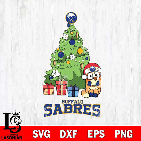 Buffalo Sabres Bluey Chilli Christmas Tree Svg Eps Dxf Png File, Digital Download