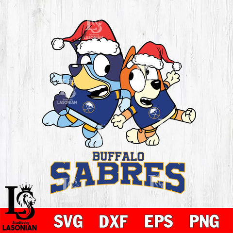 Buffalo Sabres Bluey Christmas Holiday Svg Eps Dxf Png File, Digital Download