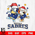Buffalo Sabres Bluey Christmas NFL Svg Eps Dxf Png File, Digital Download