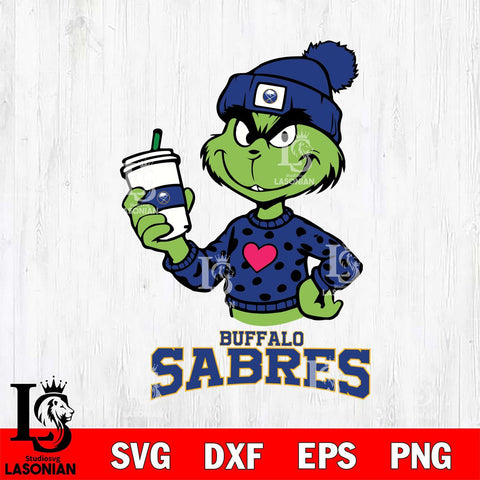 Buffalo Sabres Boujee Grinch Heart Christmas Cut Files, Cricut,Christmas Svg Dxf Eps Png file , Digital Download