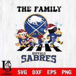 Buffalo Sabres Family Bluey Christmas Svg Eps Dxf Png File, Digital Download