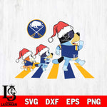 Buffalo Sabres Family Bluey Walking Christmas Svg Eps Dxf Png File, Digital Download, Instant Download