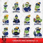 Buffalo Sabres Grinch NHL Bundle 12 SVG Eps Dxf Png File, Digital Download, Instant Download