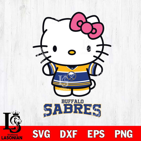 Buffalo Sabres Hello Kitty NHL Hockey SVG DXF EPS PNG FILE,NHL File Cut,Disney Digital Download,Instant Download, Silhouette