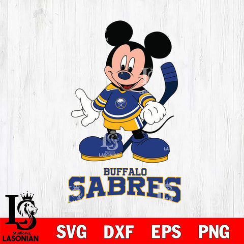 Buffalo Sabres Mickey NHL Hockey SVG DXF EPS PNG FILE,NHL File Cut,Disney Digital Download,Instant Download, Silhouette