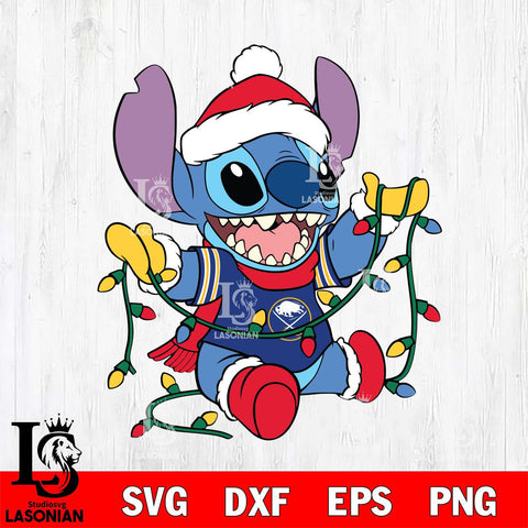Buffalo Sabres Stitch Christmas Lights Svg Eps Dxf Png File, Digital Download, Instant Download