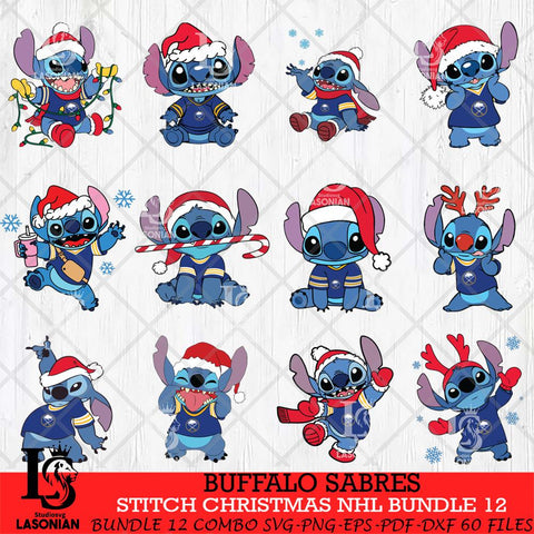 Buffalo Sabres Stitch Sport Christmas NHL Bundle 12 Svg Eps Dxf Png File, Digital Download, Instant Download
