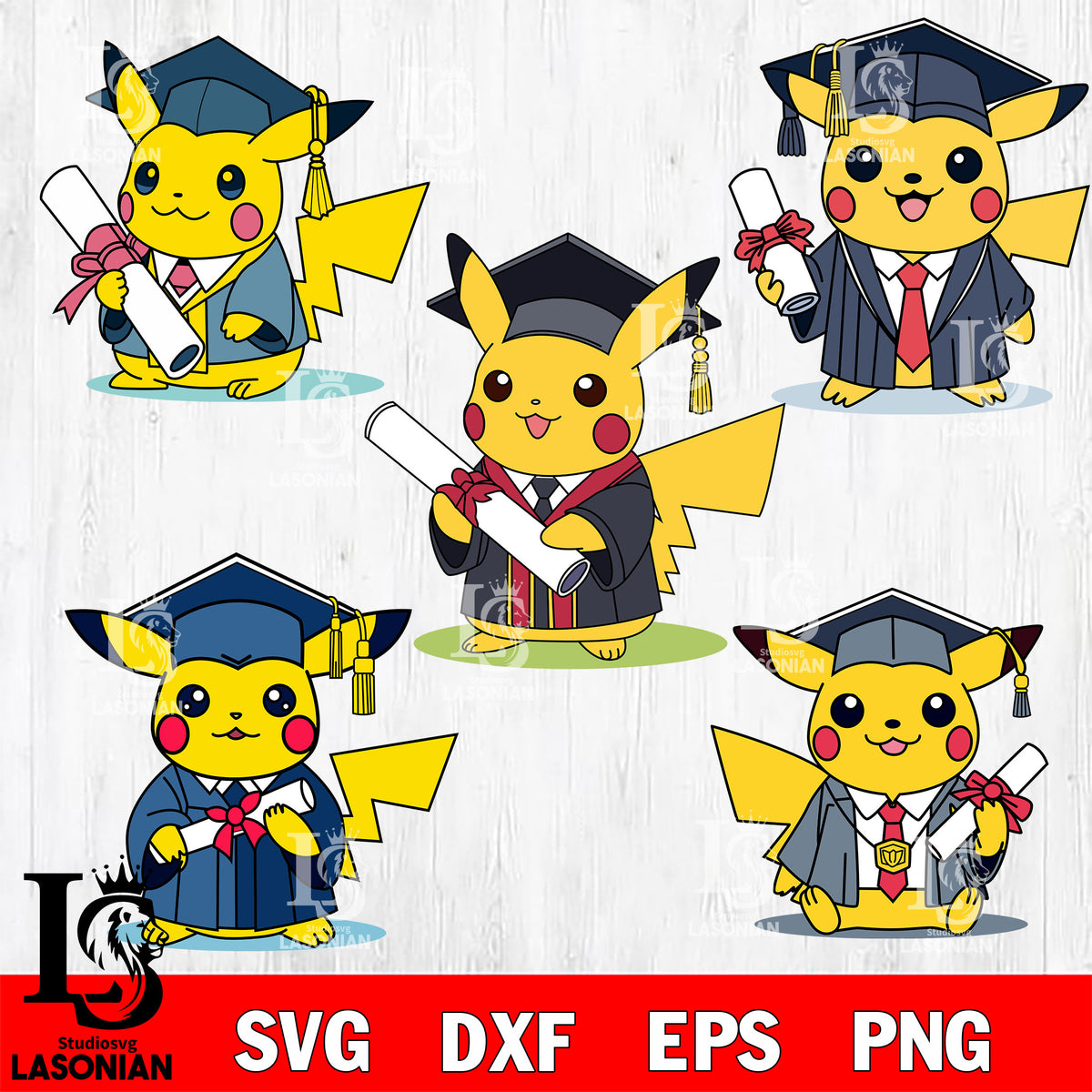 Pikachu Graduation Bundle – lasoniansvg