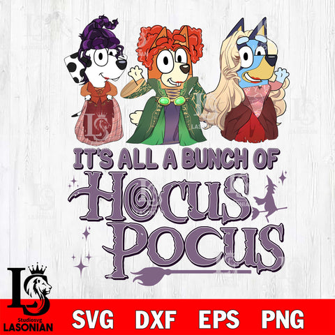 Bluey hocus pocus halloween png file, Digital Download , Instant Download