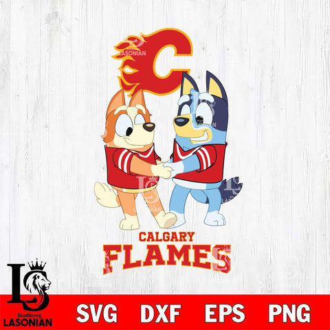 Calgary Flames Bluey Chilli Dance Svg Eps Dxf Png File, Digital Download, Instant Download