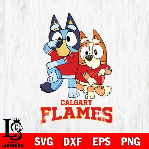 Calgary Flames Bluey Chilli Dance Mode Svg Eps Dxf Png File, Digital Download, Instant Download