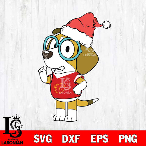 Calgary Flames Bluey Honey Christmas Svg Eps Dxf Png File, Digital Download, Instant Download