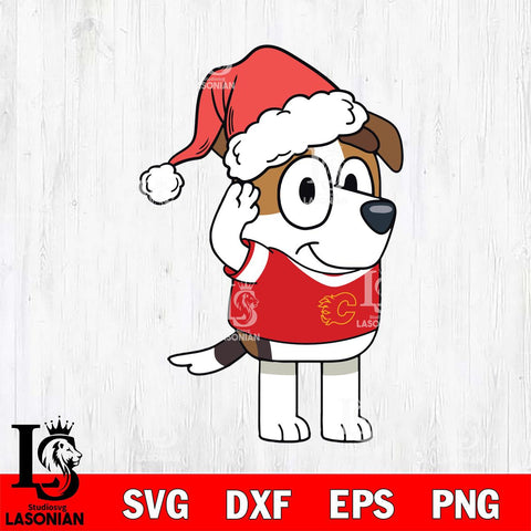 Calgary Flames Bluey Jack Christmas Svg Eps Dxf Png File, Digital Download, Instant Download