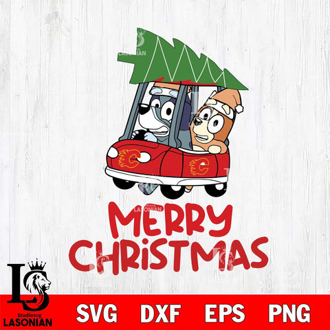 Calgary Flames Bluey Merry Christmas Svg Eps Dxf Png File, Digital Download